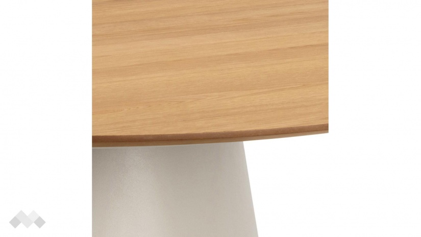 Трапезна маса Соли неразтегателни дъб натурал със сиво - изглед 4 - МебелМаг Трапезна маса Соли неразтегателни дъб натурал със сиво - изглед 4