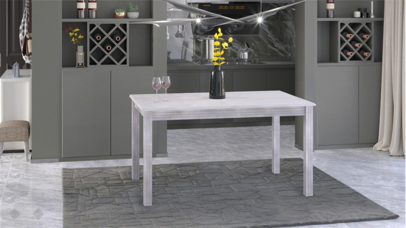 Трапезна маса Троя L разтегателни патина - изглед 1 - МебелМаг Трапезна маса Троя L разтегателни патина - изглед 1