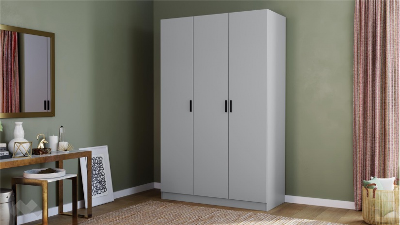 Гардероб Скай трикрилни нардо сив - изглед 1