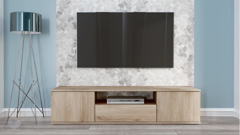 ТВ шкаф Лизи сонома арвен - изглед 1 - МебелМаг ТВ шкаф Лизи сонома арвен - изглед 1