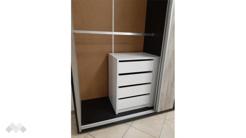 Универсален скрин за гардероб Уни бяло - изглед 3 - МебелМаг Универсален скрин за гардероб Уни бяло - изглед 3