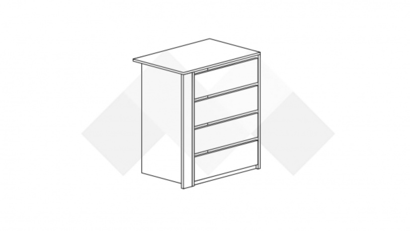 Универсален скрин за гардероб Уни бяло - изглед 6 - МебелМаг Универсален скрин за гардероб Уни бяло - изглед 6