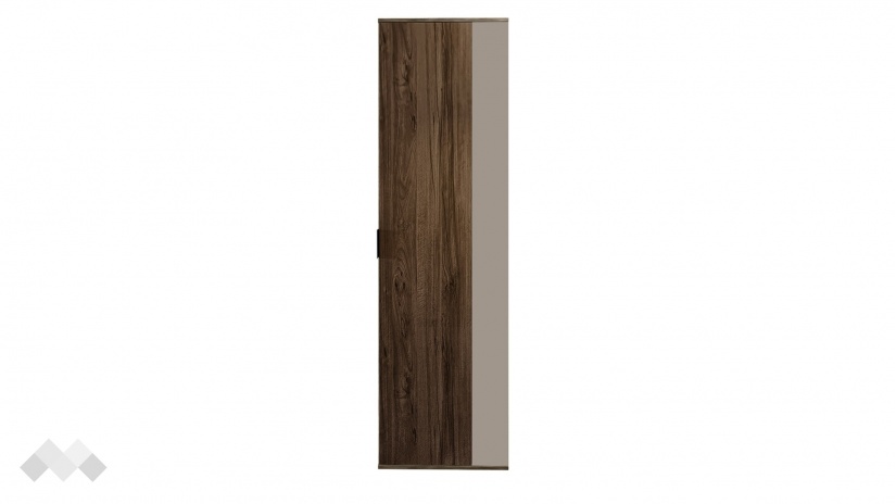 Висок шкаф Поситано дъб дилън тъмен с капучино мат и пасифик - изглед 4 - МебелМаг Висок шкаф Поситано дъб дилън тъмен с капучино мат и пасифик - изглед 4