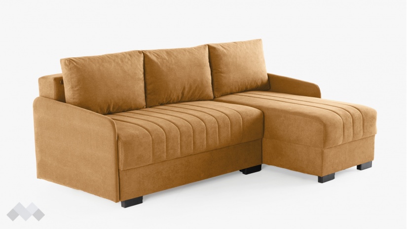 Ъглов диван Бета универсален ъгъл горчица - изглед 5 - МебелМаг Ъглов диван Бета универсален ъгъл горчица - изглед 5
