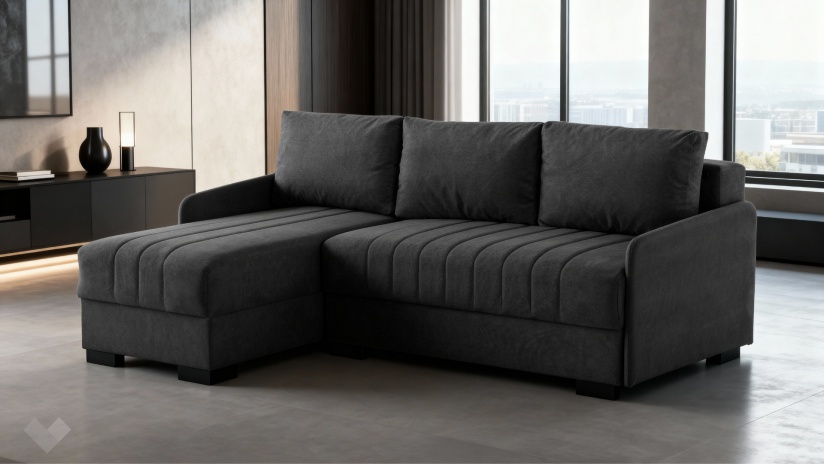 Ъглов диван Бета универсален ъгъл сив - изглед 2 - МебелМаг Ъглов диван Бета универсален ъгъл сив - изглед 2