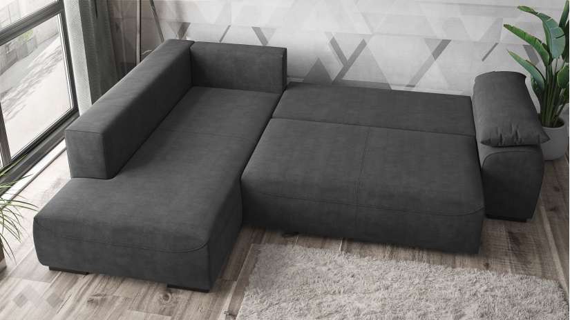 Ъглов диван Билбао с посока графит - изглед 4