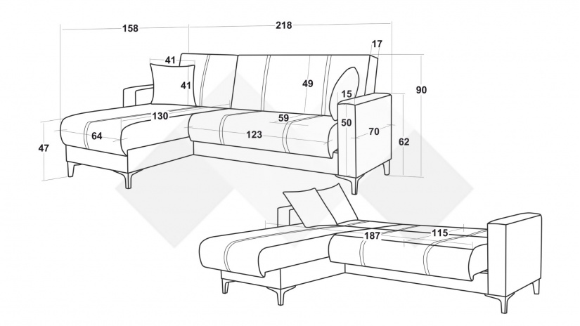 Ъглов диван Браво универсален ъгъл зелен - изглед 11 - МебелМаг Ъглов диван Браво универсален ъгъл зелен - изглед 11