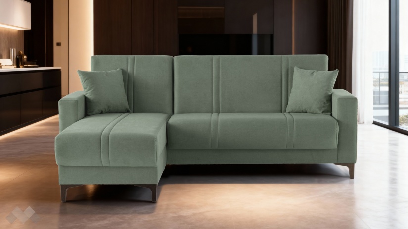 Ъглов диван Браво универсален ъгъл зелен - изглед 2 - МебелМаг Ъглов диван Браво универсален ъгъл зелен - изглед 2