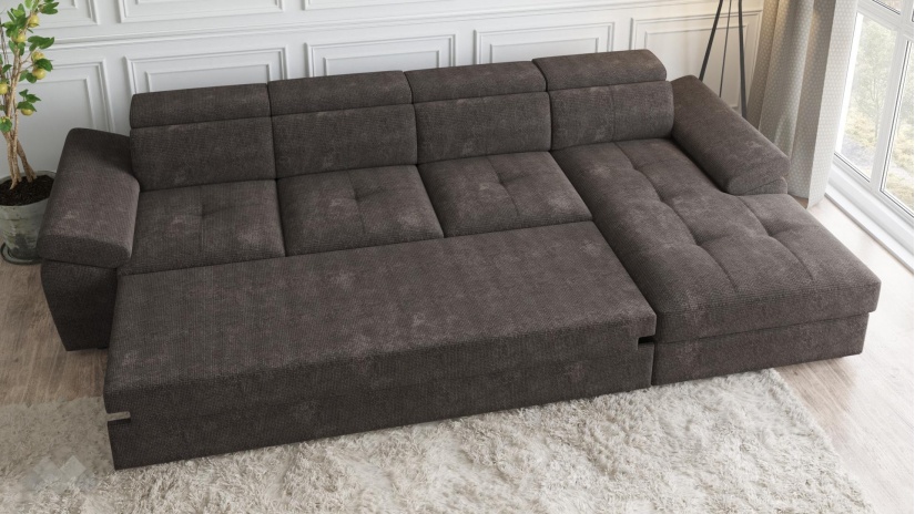 Ъглов диван Джент с посока кафяв - изглед 4 - МебелМаг Ъглов диван Джент с посока кафяв - изглед 4