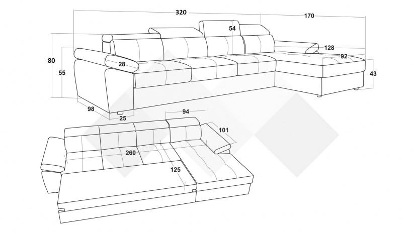 Ъглов диван Джент с посока кафяв - изглед 5 - МебелМаг Ъглов диван Джент с посока кафяв - изглед 5