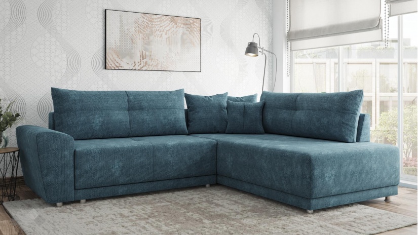 Ъглов диван Фабио с посока деним - изглед 1 - МебелМаг Ъглов диван Фабио с посока деним - изглед 1