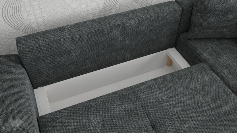 Ъглов диван Фабио с посока графит - изглед 3 - МебелМаг Ъглов диван Фабио с посока графит - изглед 3