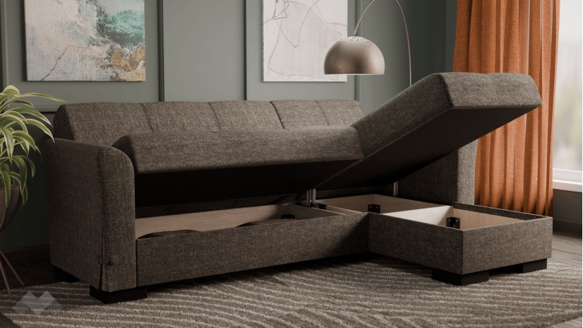 Ъглов диван Флоранс универсален ъгъл кафяв - изглед 5 - МебелМаг Ъглов диван Флоранс универсален ъгъл кафяв - изглед 5
