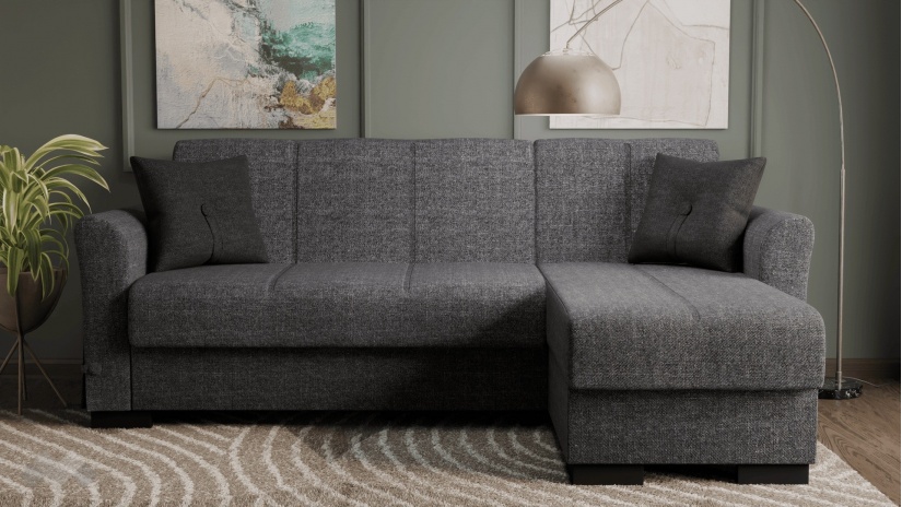 Ъглов диван Флоранс универсален ъгъл сив - изглед 3 - МебелМаг Ъглов диван Флоранс универсален ъгъл сив - изглед 3