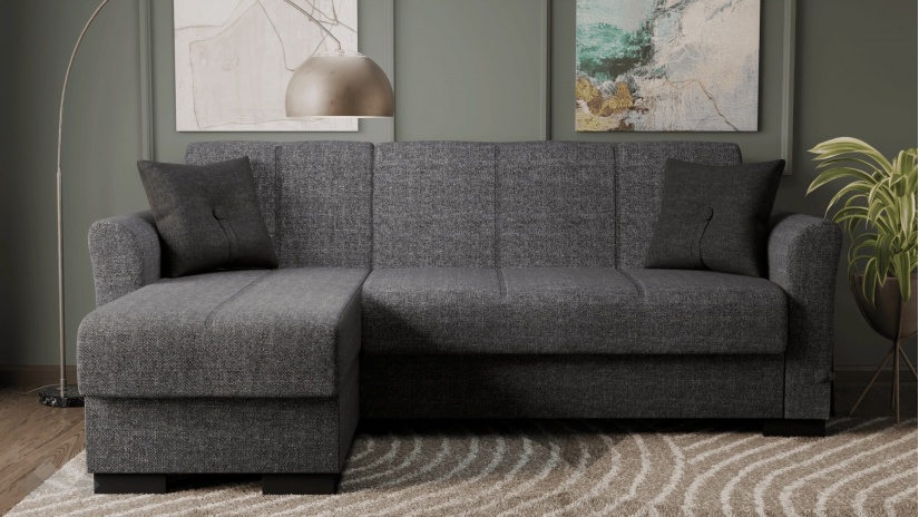 Ъглов диван Флоранс универсален ъгъл сив - изглед 4 - МебелМаг Ъглов диван Флоранс универсален ъгъл сив - изглед 4