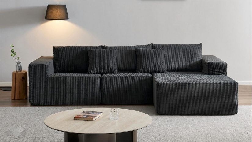 Ъглов диван Компакт с посока антрацит - изглед 2