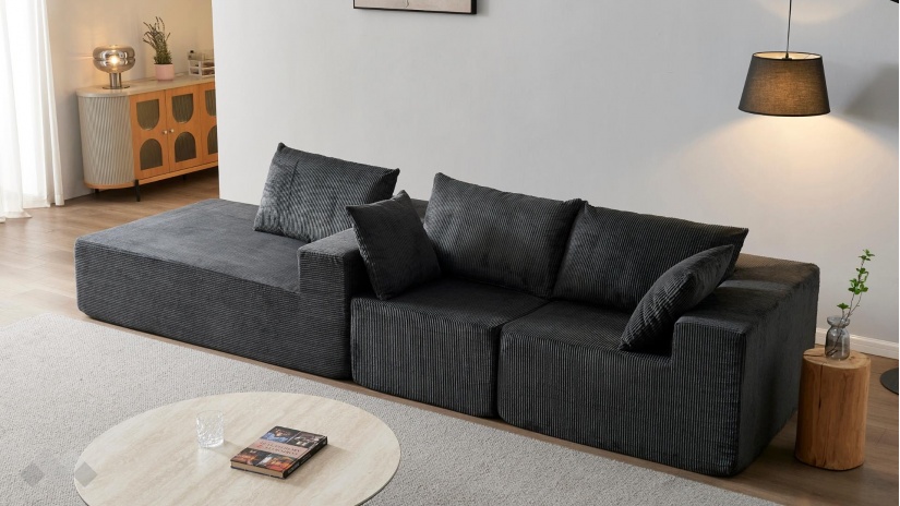 Ъглов диван Компакт с посока антрацит - изглед 4 - МебелМаг Ъглов диван Компакт с посока антрацит - изглед 4