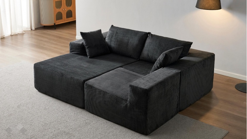 Ъглов диван Компакт с посока антрацит - изглед 5 - МебелМаг Ъглов диван Компакт с посока антрацит - изглед 5