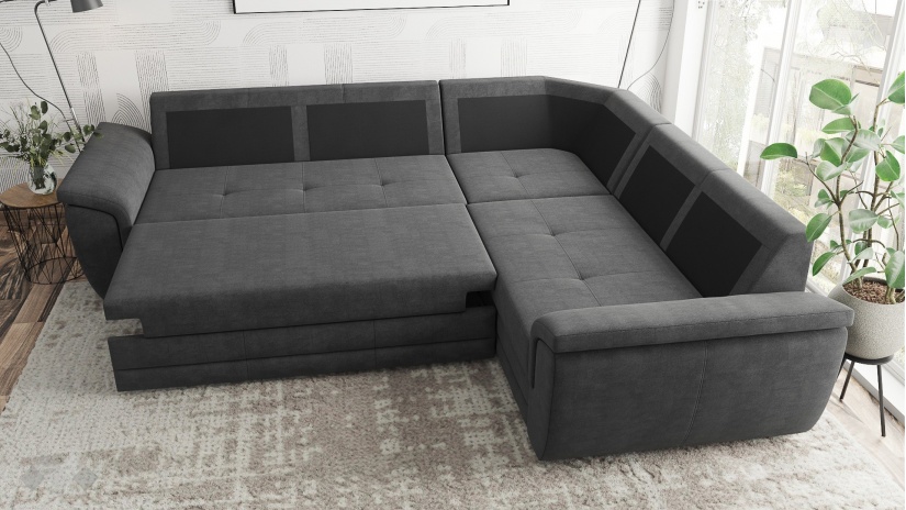 Ъглов диван Моника с посока графит - изглед 3