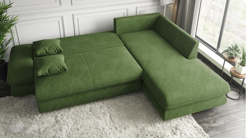 Ъглов диван Монтело с посока зелен - изглед 4 - МебелМаг Ъглов диван Монтело с посока зелен - изглед 4