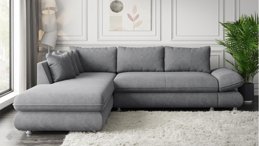 Ъглов диван Монтело с посока сив - изглед 2