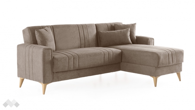 Ъглов диван Омега универсален ъгъл кафяв - изглед 3 - МебелМаг Ъглов диван Омега универсален ъгъл кафяв - изглед 3