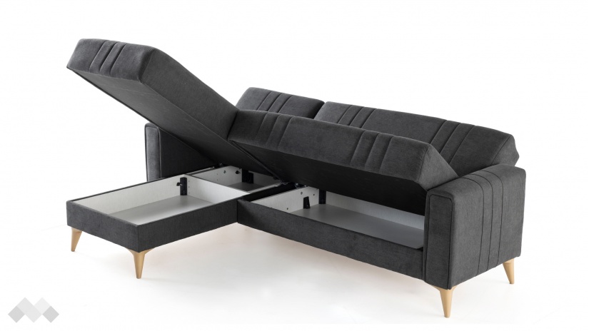Ъглов диван Омега универсален ъгъл сив - изглед 8 - МебелМаг Ъглов диван Омега универсален ъгъл сив - изглед 8