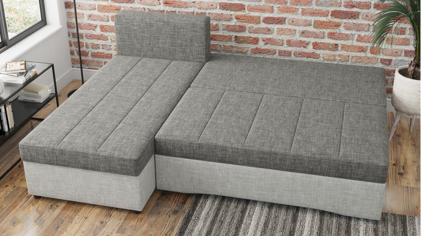 Ъглов диван Селин сив със светло сиво - изглед 10 - МебелМаг Ъглов диван Селин сив със светло сиво - изглед 10