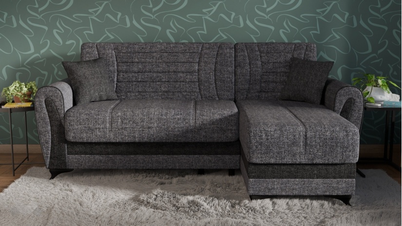 Ъглов диван Серен универсален ъгъл сив - изглед 3 - МебелМаг Ъглов диван Серен универсален ъгъл сив - изглед 3