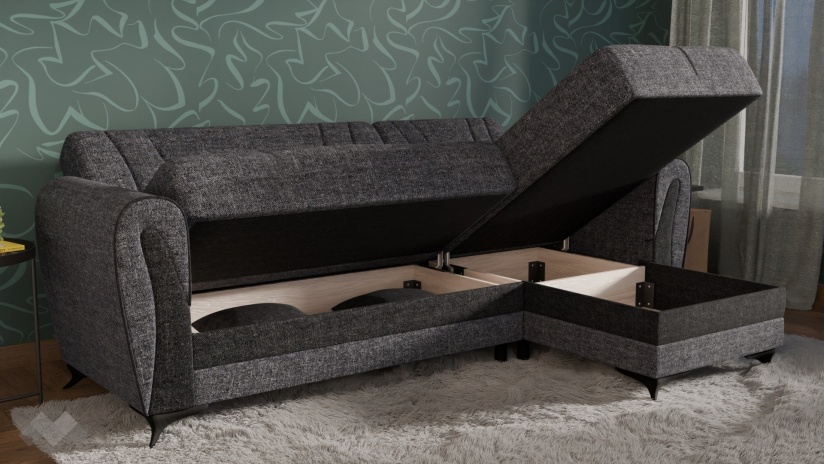 Ъглов диван Серен универсален ъгъл сив - изглед 5 - МебелМаг Ъглов диван Серен универсален ъгъл сив - изглед 5