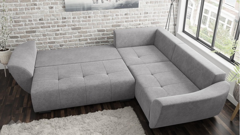 Ъглов диван Сиера с посока сив - изглед 4 - МебелМаг Ъглов диван Сиера с посока сив - изглед 4