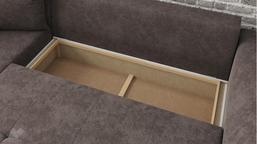 Ъглов диван Сиера с посока кафяв - изглед 3 - МебелМаг Ъглов диван Сиера с посока кафяв - изглед 3